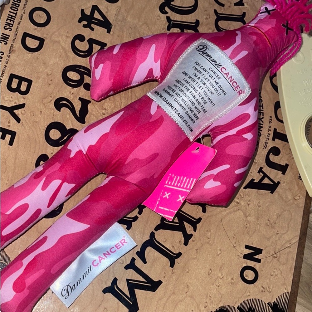 Dammit Cancer Pink Camo Plush Doll